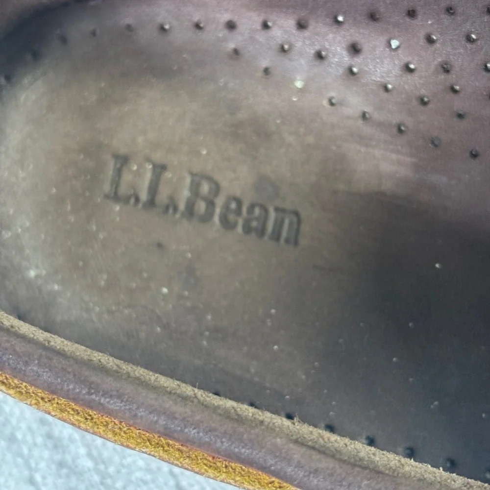LL‎ Bean Casco Bay Boat Shoes Mens Dark Brown Nubuck Leather Loafers Deck Shoes